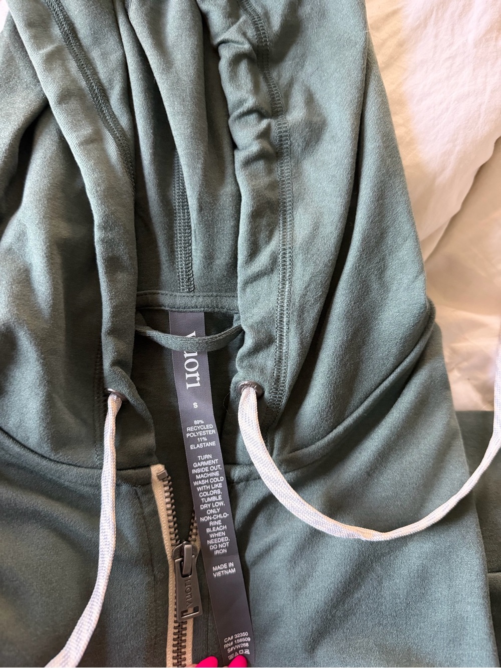 Vuori Olive Green Jogger Shorts with Hoodie Set - Picture 3 of 3